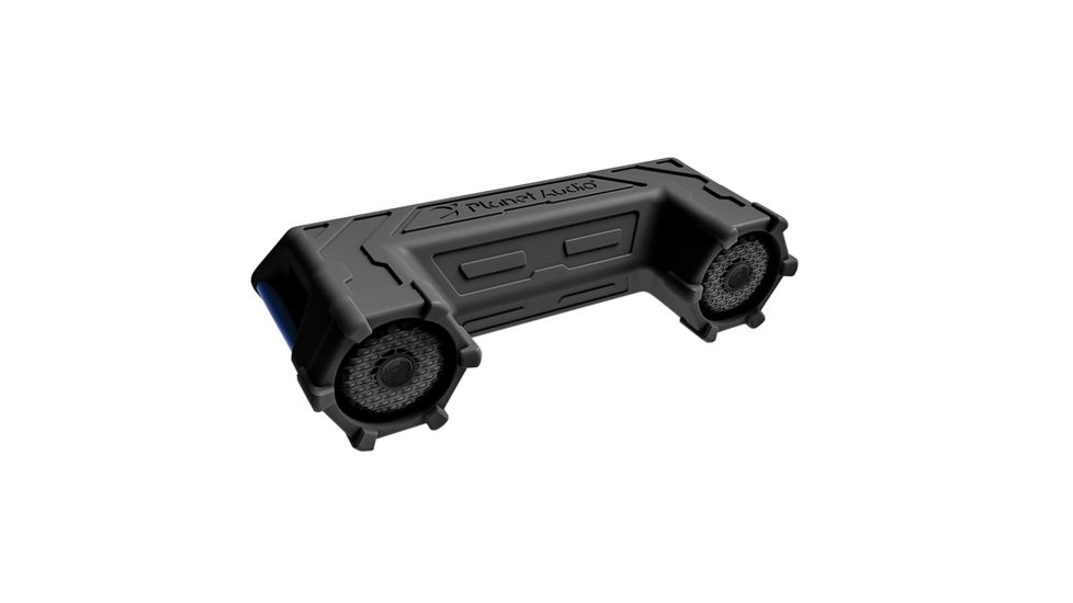Planet Audio Off Road ATV Sound System 6.5in Marine Speakers Bluetooth LED Bar, Black PATV65