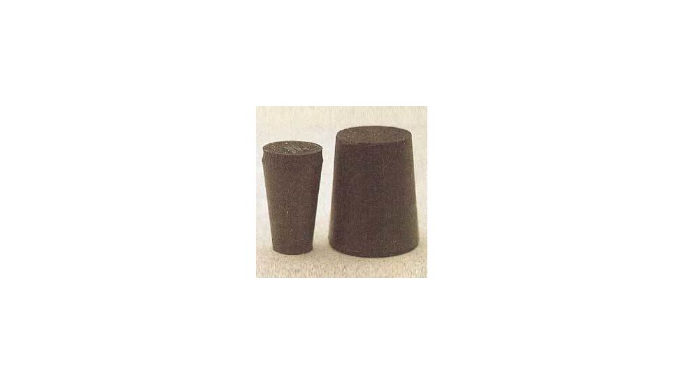 Plasticoid Black Rubber Stoppers, Solid 11-M290
