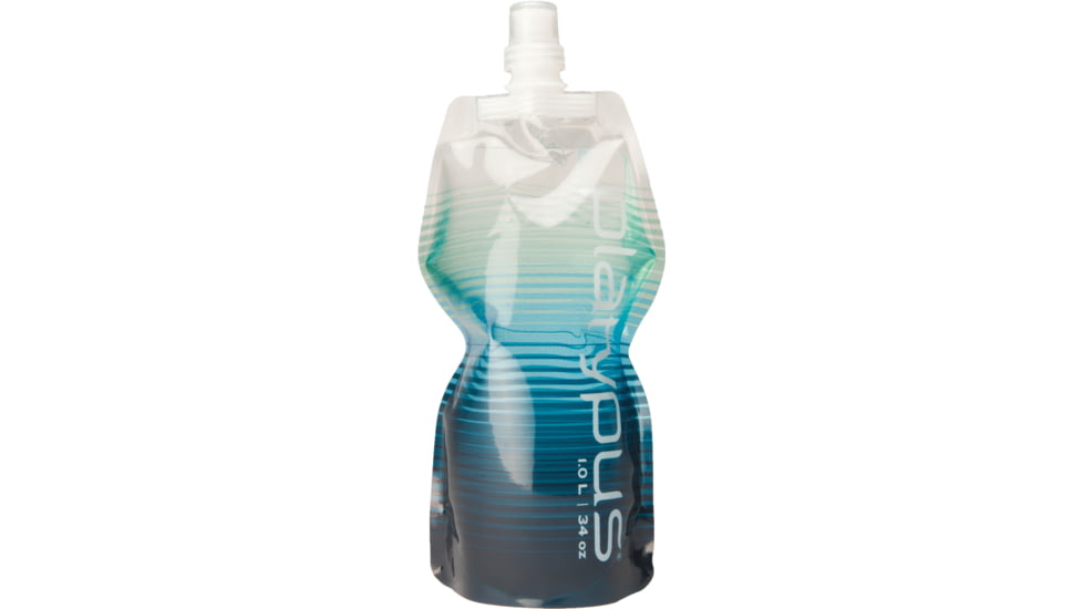SoftBottle-1L-Push/Pull Cap-Stripe Blue