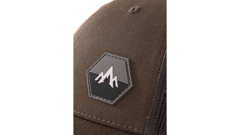 Pnuma Outdoors Lifestyle Mesh Trucker Cap Side Patch - Mens, Brown, OSFM, P608T