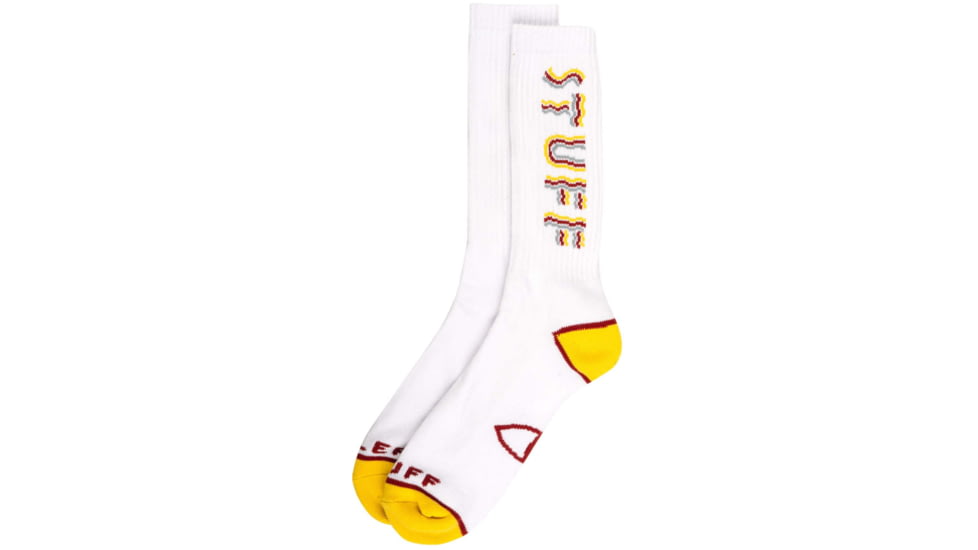 Poler Baconic Socks, White, One Size, 213ACUSK07-White-O/S
