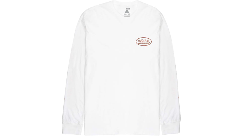 Poler Brand Brand Long Sleeve Shirt, 2XL, White, 214APM2204-White-XXL