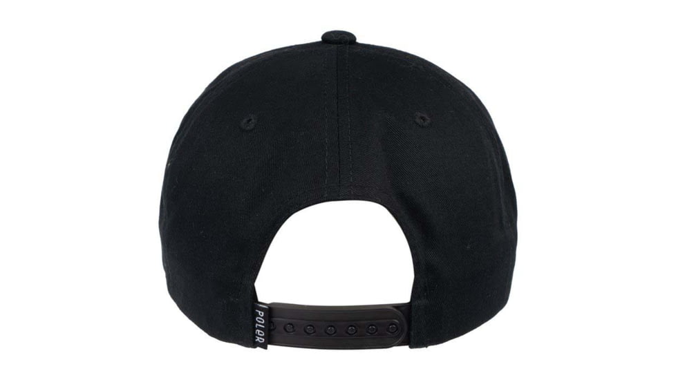 Poler Brand Brand Patch Hat, Black, One Size, 214ACU7004-Black-O/S