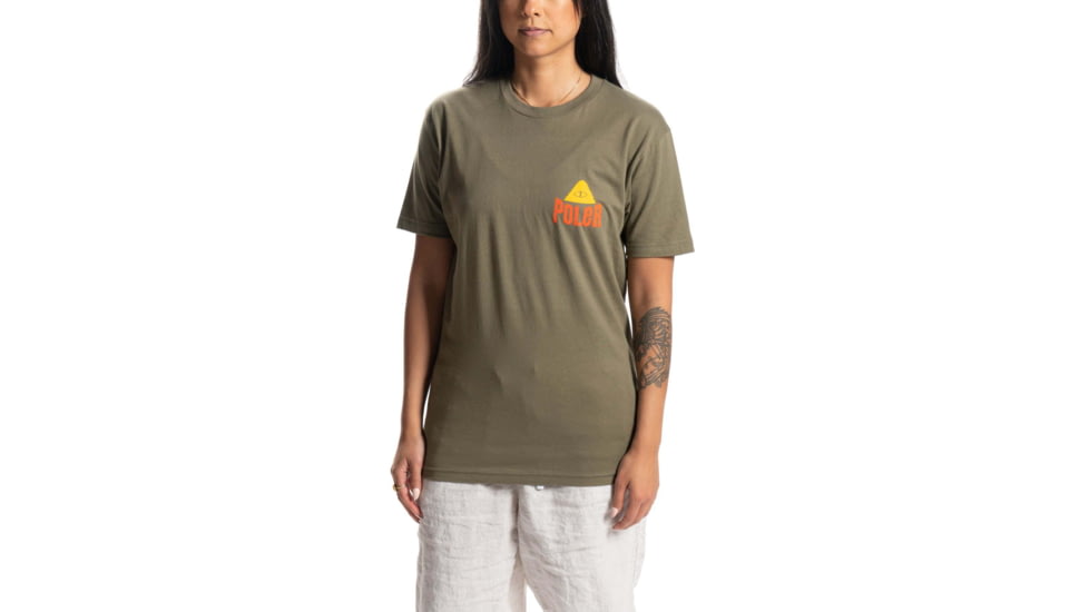 Poler Fruit Sticker T-Shirt, Small, Military Green, 221APM2003-MILITARY GREEN-S