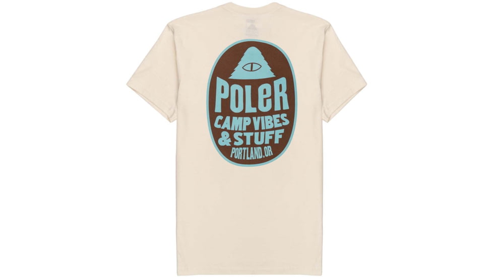 Poler Fruit Sticker T-Shirt, Medium, Natural, 221APM2003-Natural-M