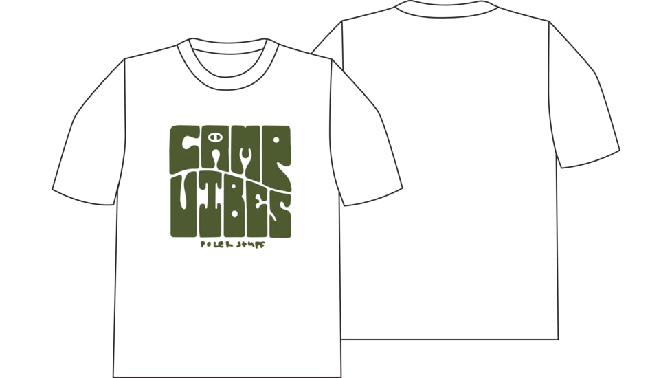 Poler Funk Vibes T-Shirt, Medium, White, 222APM2001-White-M