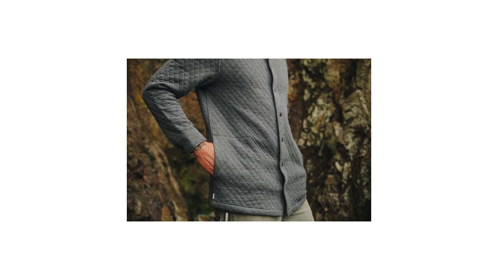 Poler Quincy Shacket, Large, Heather Metal, 211APM3601-Heather Metal-L
