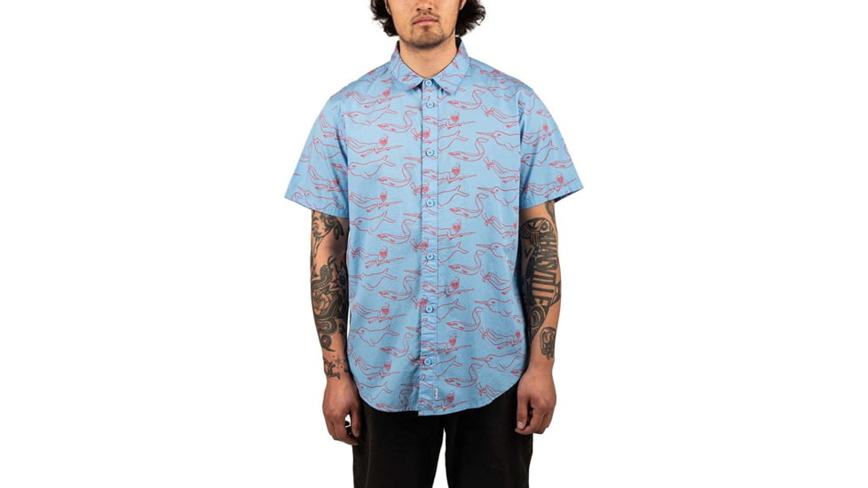 Poler The Ned Shirt, Small, Ocean, 211APM3001-Ocean-S