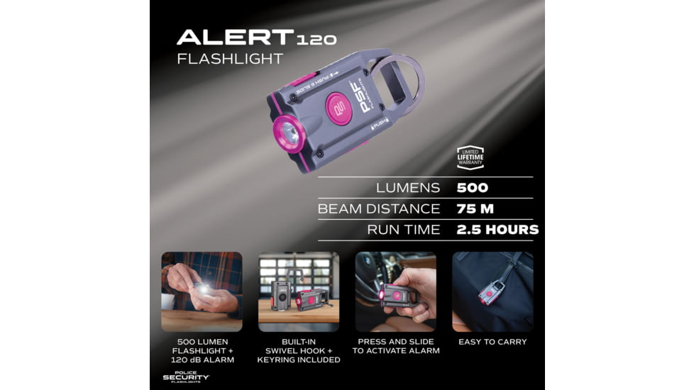 Police Security Flashlights Police Security Alert 120 Personal Alarm Light