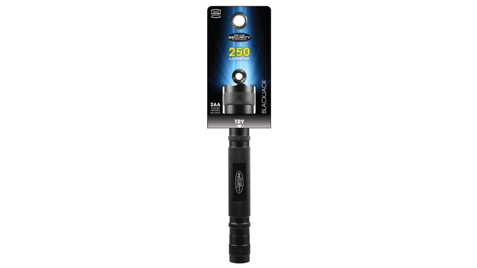 Police Security Flashlights Psf Blackjack Flashlight White 250 Lum Black W/2aa Batteries