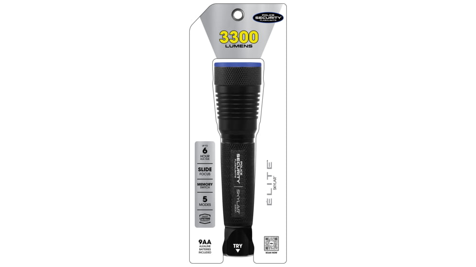 Police Security Flashlights Psf Skylar Flashlight White 3300 Lumens 9aa Batteries