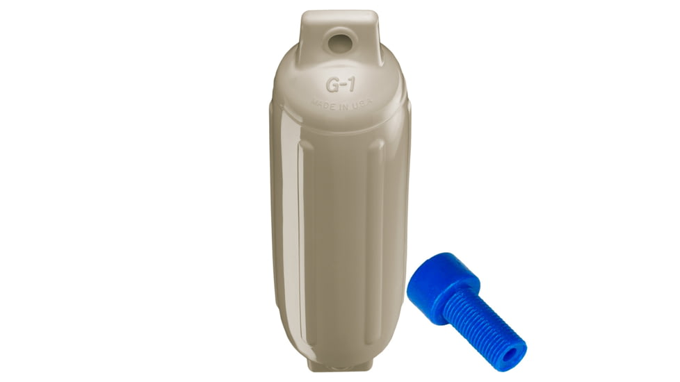 Polyform U.S. G-1 Twin Eye Fender 3.5in x 12.8in - Sand w/Adapter, G-1-SAND