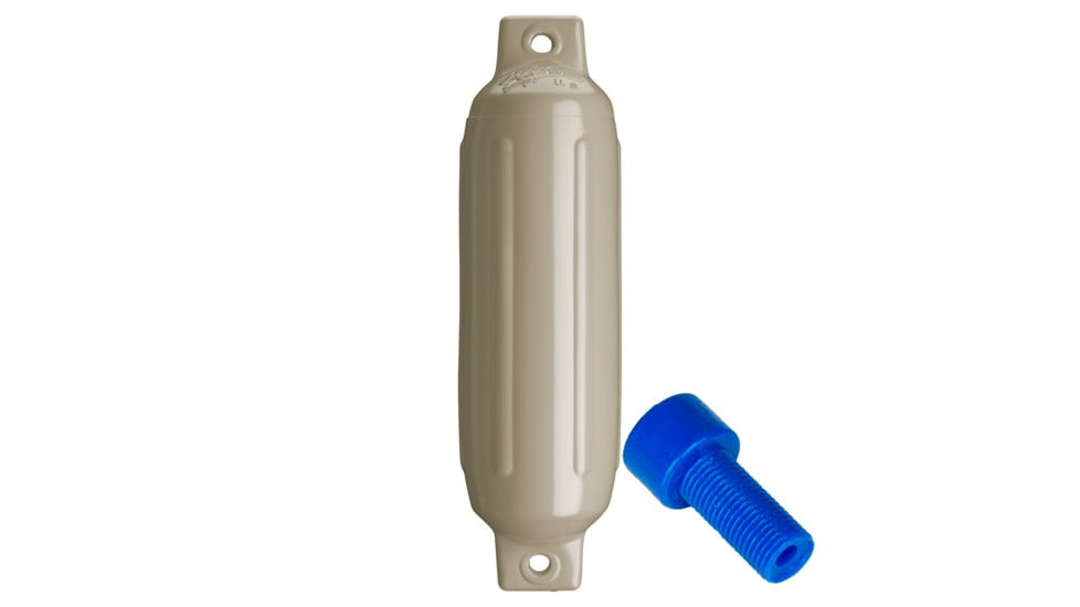 Polyform U.S. G-1 Twin Eye Fender 3.5in x 12.8in - Sand w/Adapter, G-1-SAND