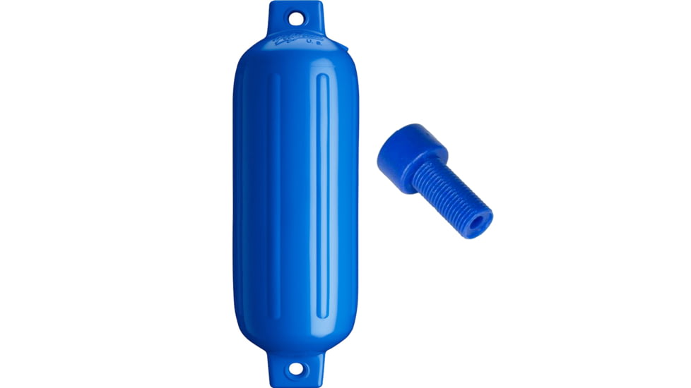 Polyform U.S. G-4 Twin Eye Fender 6.5in x 22in - Blue w/Adapter, G-4-BLUE