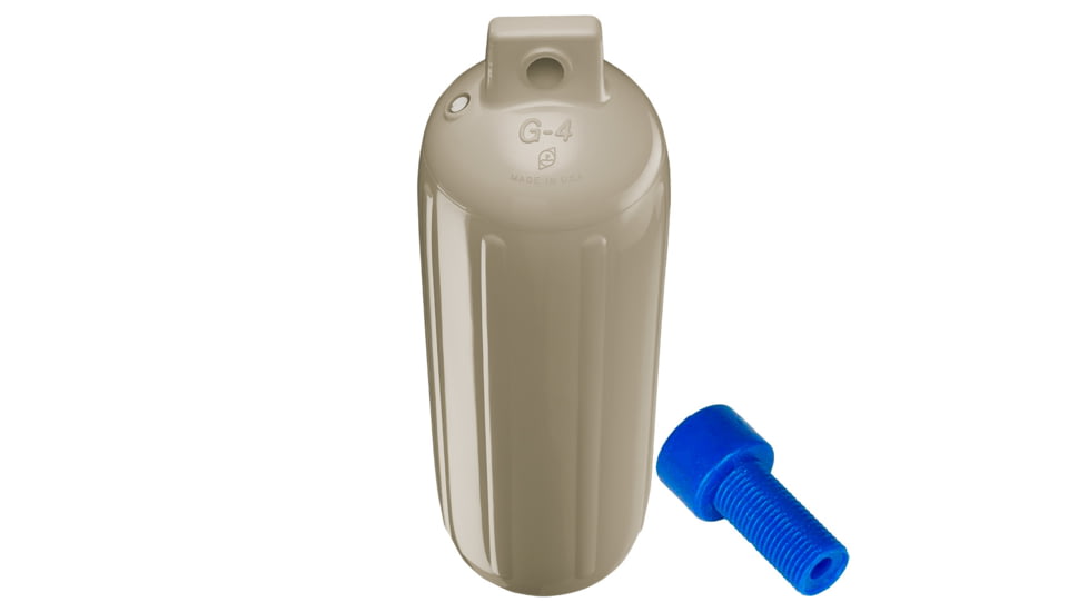 Polyform U.S. G-4 Twin Eye Fender 6.5in x 22in - Sand w/Adapter, G-4-SAND