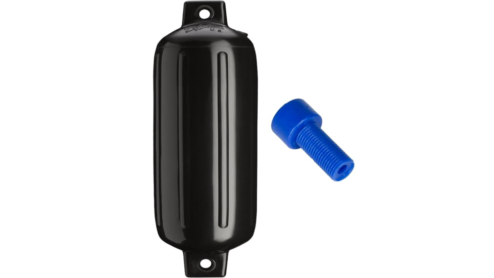 Polyform U.S. G-5 Twin Eye Fender 8.8in x 26.8in - Black w/Adapter, G-5-BLACK