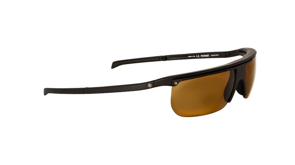 Popticals PopArt Sunglasses, Black Matte Frame, Brown Lens, Polarized, 010030-BMNP