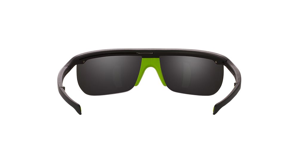Popticals PopArt Sunglasses, Black Matte Frame, Gray/Green Mirror Lens, Polarized, 010030-BMEN
