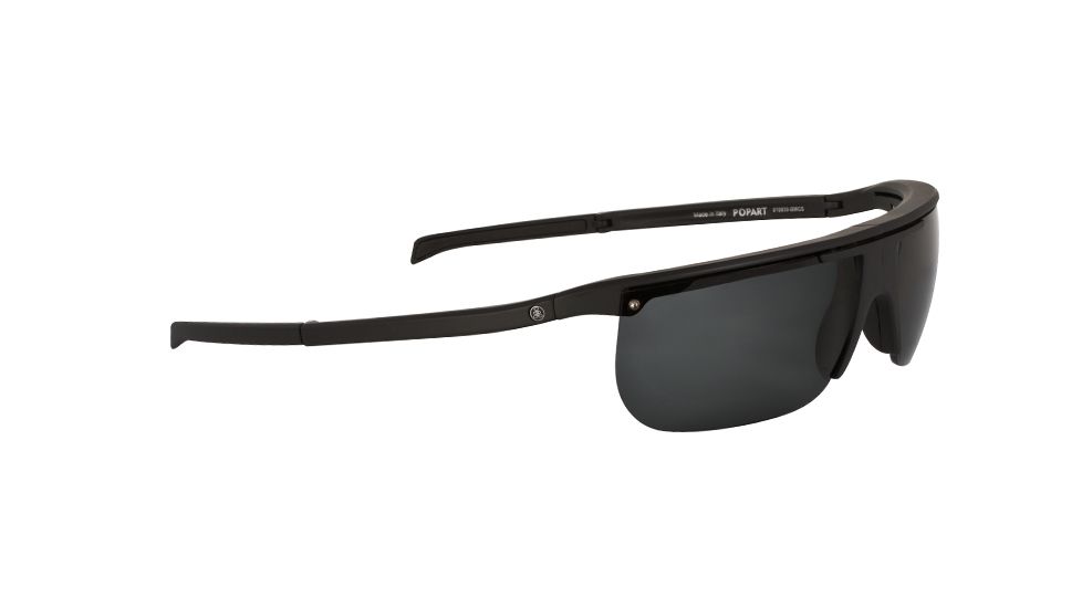 Popticals PopArt Sunglasses, Black Matte Frame, Gray Lens, 010030-BMGS