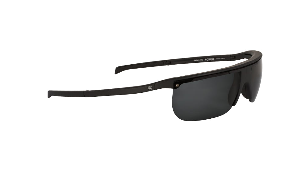 Popticals PopArt Sunglasses, Black Matte Frame, Gray Lens, Polarized, 010030-BMGP