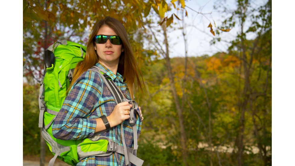 Popticals PopArt Sunglasses, Black Matte Frame, Gray/Green Mirror Lens, Polarized, 010030-BMEN