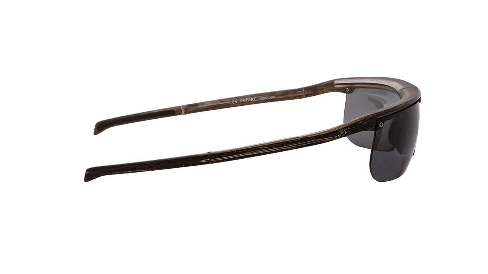 Popticals PopArt Sunglasses, Brush Black Matte Frame, Gray Lens, Polarized, 090030-ZUGP