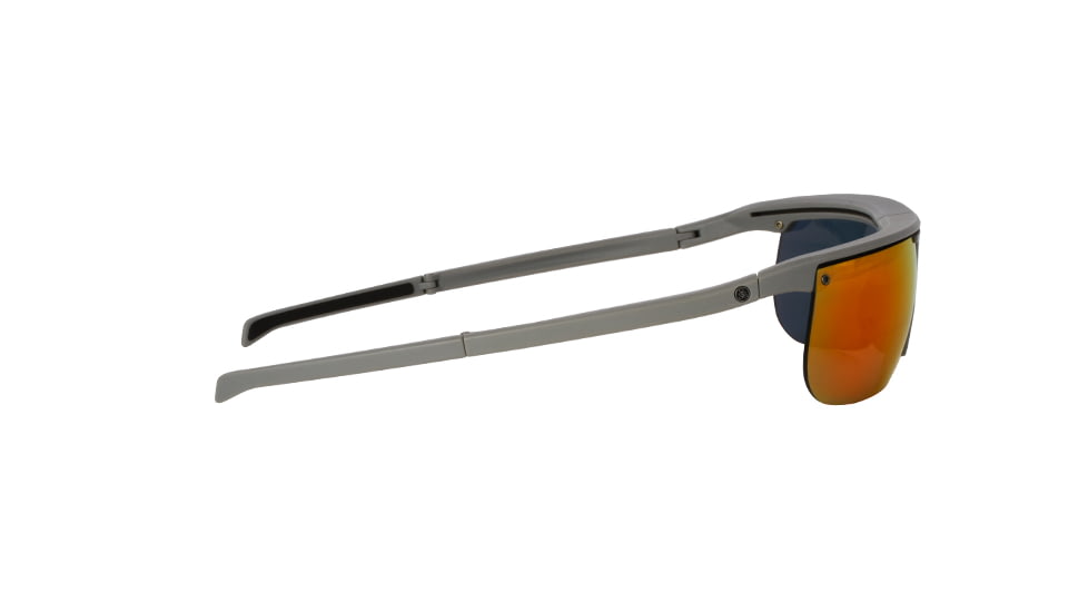 Popticals PopArt Sunglasses, Grey Matte Frame, Gray/Orange Mirror Lens, Polarized, 010030-GMON