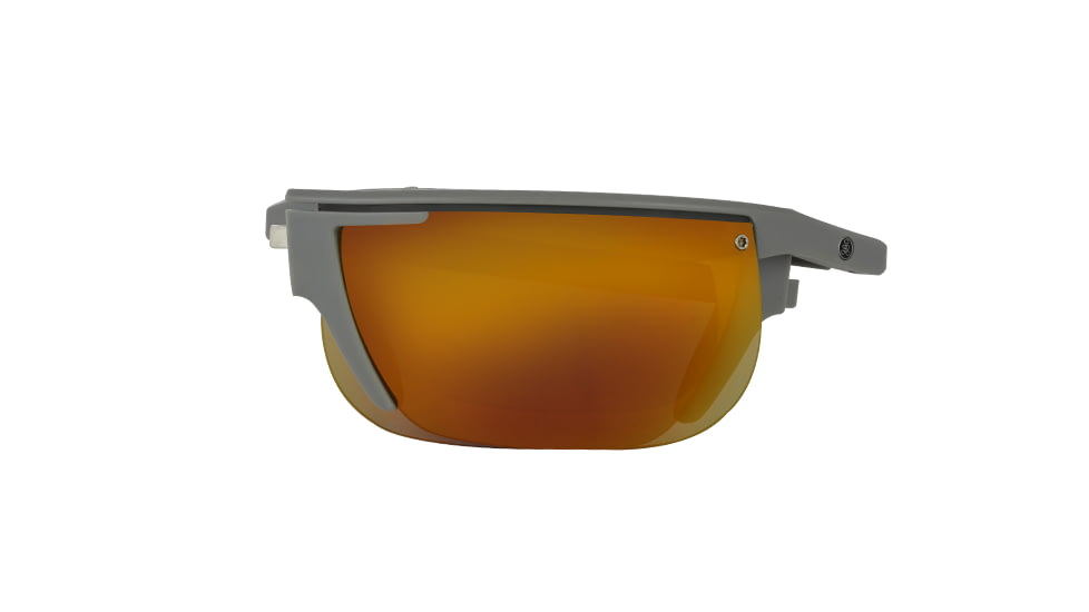 Popticals PopArt Sunglasses, Grey Matte Frame, Gray/Orange Mirror Lens, Polarized, 010030-GMON