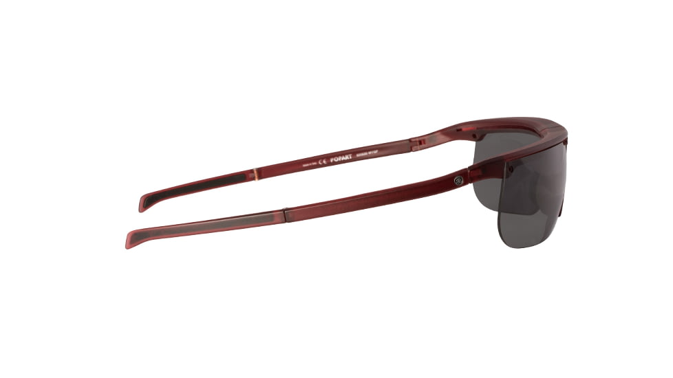 Popticals PopArt Sunglasses, Wine Crystal Matte Frame, Gray Lens, Polarized, 020030-WYGP