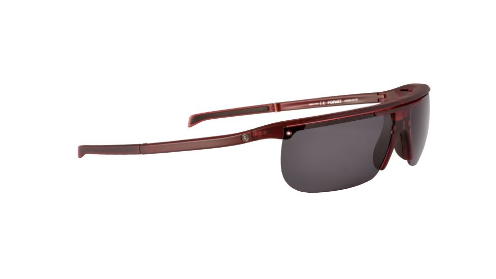 Popticals PopArt Sunglasses, Wine Crystal Matte Frame, Gray Lens, Polarized, 020030-WYGP