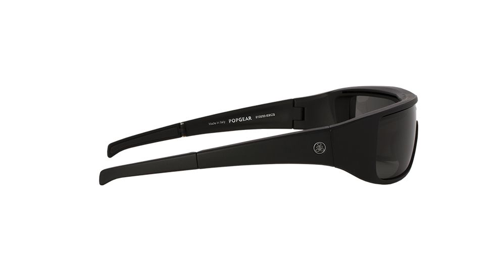 Popticals PopGear Sunglasses, Black Matte Frame, Gray Lens, 010050-BMGS