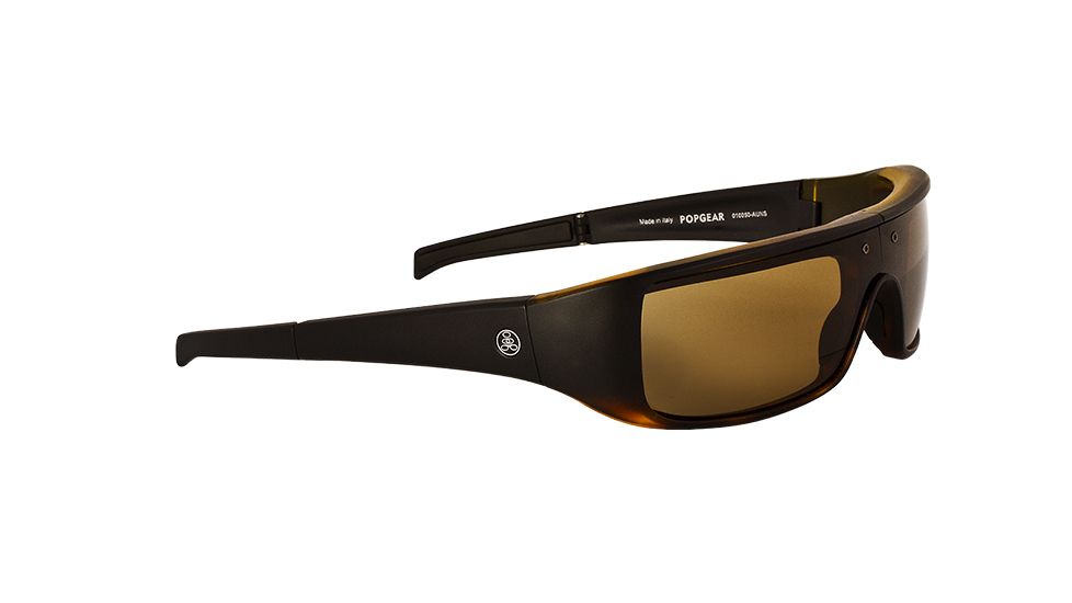 Popticals PopGear Sunglasses, Black/Tortoise Matte Frame, Brown Lens, 010050-AUNS