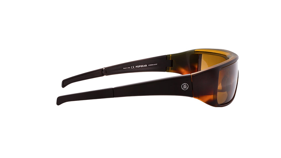 Popticals PopGear Sunglasses, Black/Tortoise Matte Frame, Brown Lens, Polarized, 010050-AUNP
