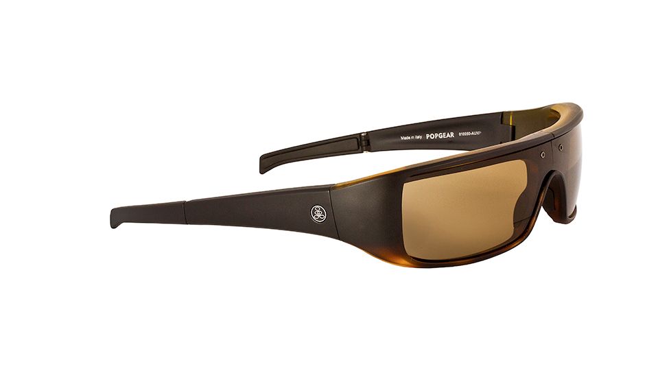 Popticals PopGear Sunglasses, Black/Tortoise Matte Frame, Brown Lens, Polarized, 010050-AUNP