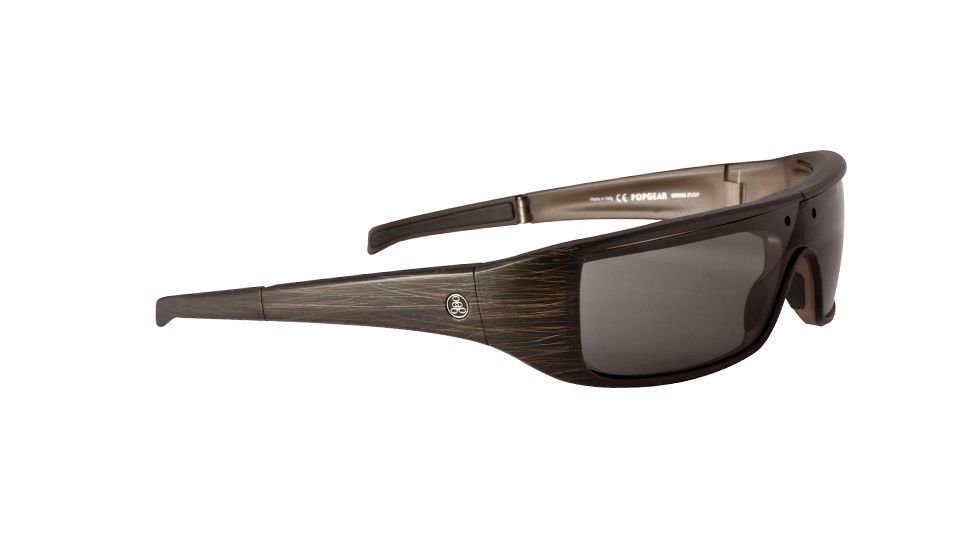 Popticals PopGear Sunglasses, Brush Black Matte Frame, Gray Lens, Polarized, 090050-ZUGP