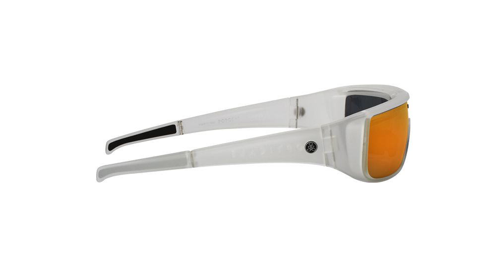 Popticals PopGear Sunglasses, Crystal Matte Frame, Gray/Orange Mirror Lens, 010050-XYOO