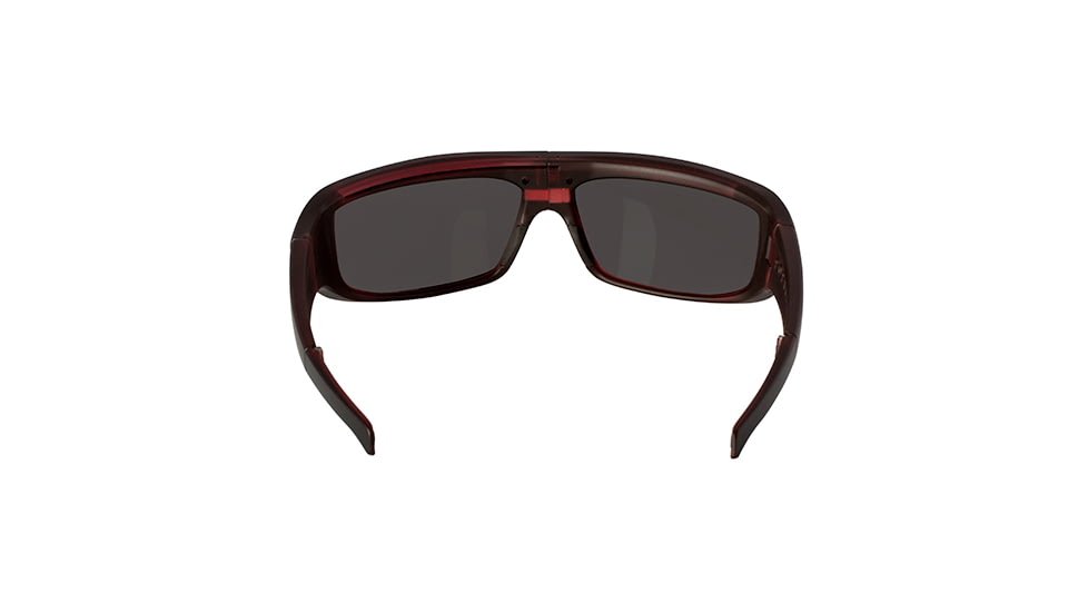 Popticals PopGear Sunglasses, Red/Black Crystal Matte Frame, Gray Lens, Polarized, 030050-REGP