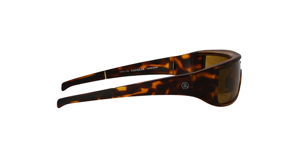 Popticals PopGear Sunglasses, Tortoise/Crystal Matte Frame, Brown Lens, 010050-BUNS