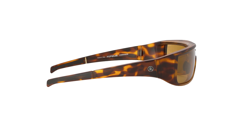 Popticals PopGear Sunglasses, Tortoise/Crystal Matte Frame, Brown Lens, Polarized, 010050-BUNP