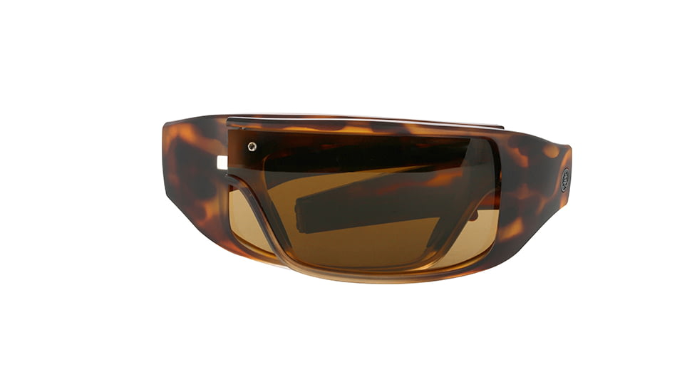 Popticals PopGear Sunglasses, Tortoise/Crystal Matte Frame, Brown Lens, Polarized, 010050-BUNP