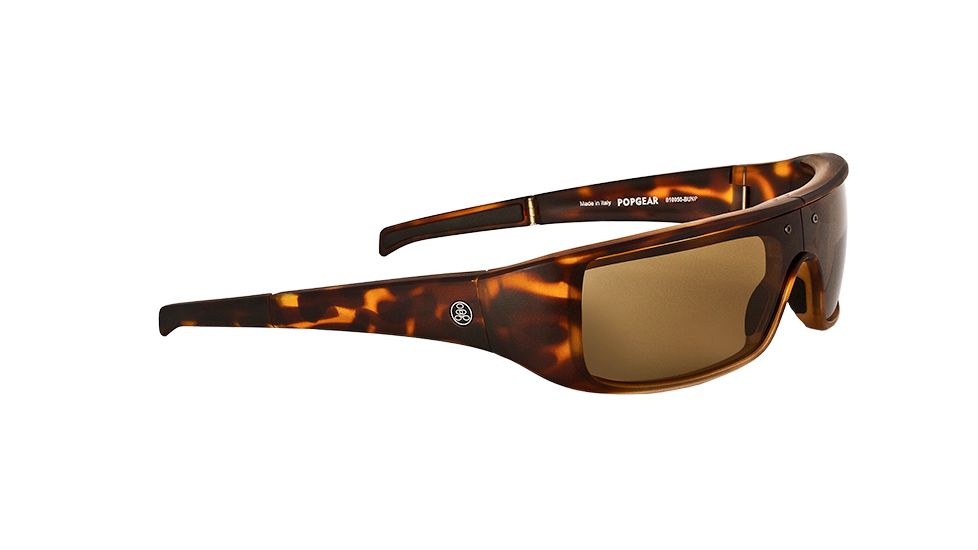Popticals PopGear Sunglasses, Tortoise/Crystal Matte Frame, Brown Lens, Polarized, 010050-BUNP