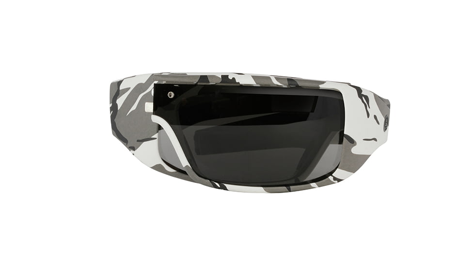 Popticals PopGear Sunglasses, White Camouflage Matte Frame, Gray Lens, Polarized, 010050-CCGP