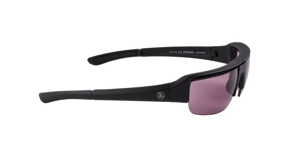 Popticals PopGun Sunglasses, Black Matte Frame, Violet Lens, 200010-BMVS