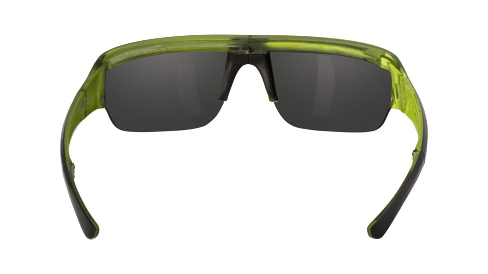 Popticals PopGun Sunglasses, Blk Over Green Crystal Gloss Frame, Gray Lens, Polarized, 040010-GLGP