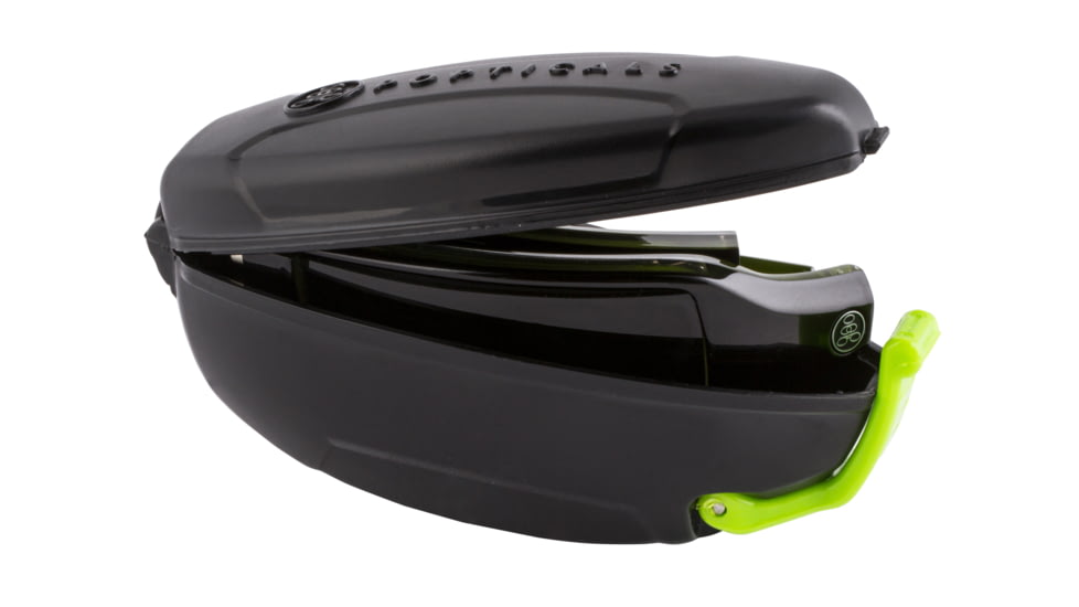 Popticals PopGun Sunglasses, Blk Over Green Crystal Gloss Frame, Gray Lens, Polarized, 040010-GLGP