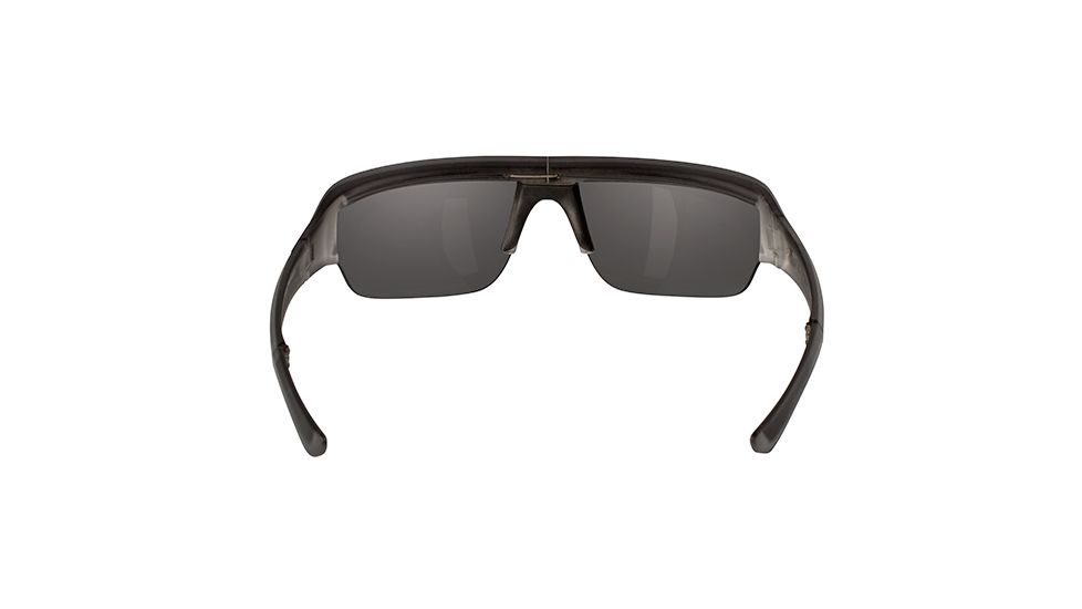 Popticals PopGun Sunglasses, Smoke/Clear Crystal Matte Frame, Gray Lens, Polarized, 030010-SEGP