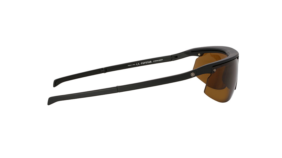 Popticals PopStar Sunglasses, Black Matte Frame, Brown Lens, Polarized, 010040-BMNP