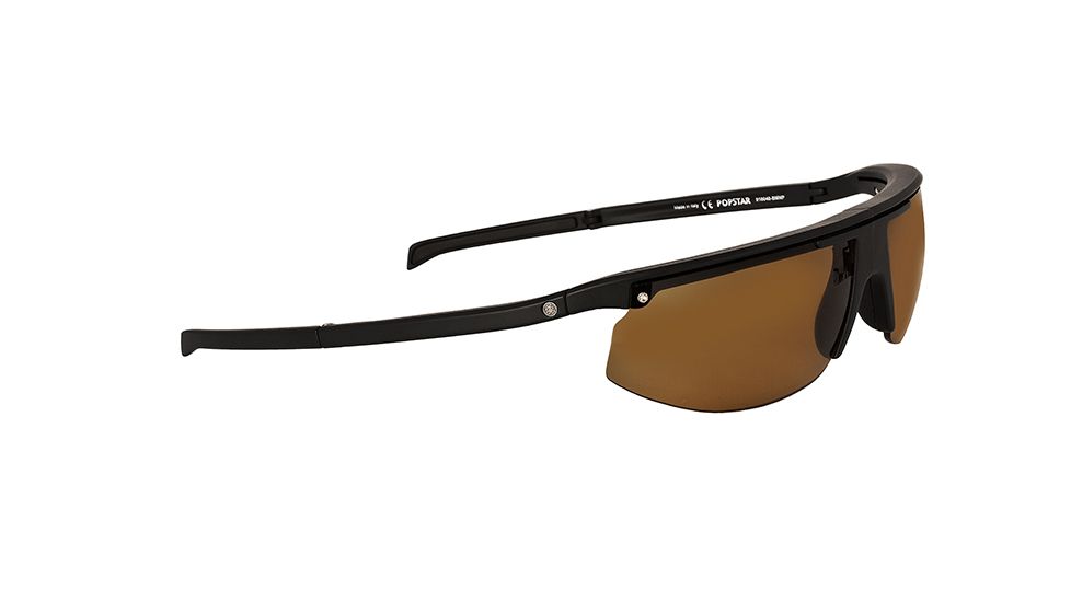 Popticals PopStar Sunglasses, Black Matte Frame, Brown Lens, Polarized, 010040-BMNP