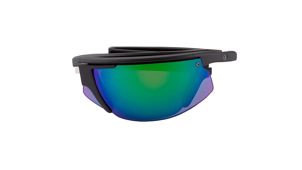 Popticals PopStar Sunglasses, Black Matte Frame, Gray/Green Mirror Lens, Polarized, 010040-BMEN