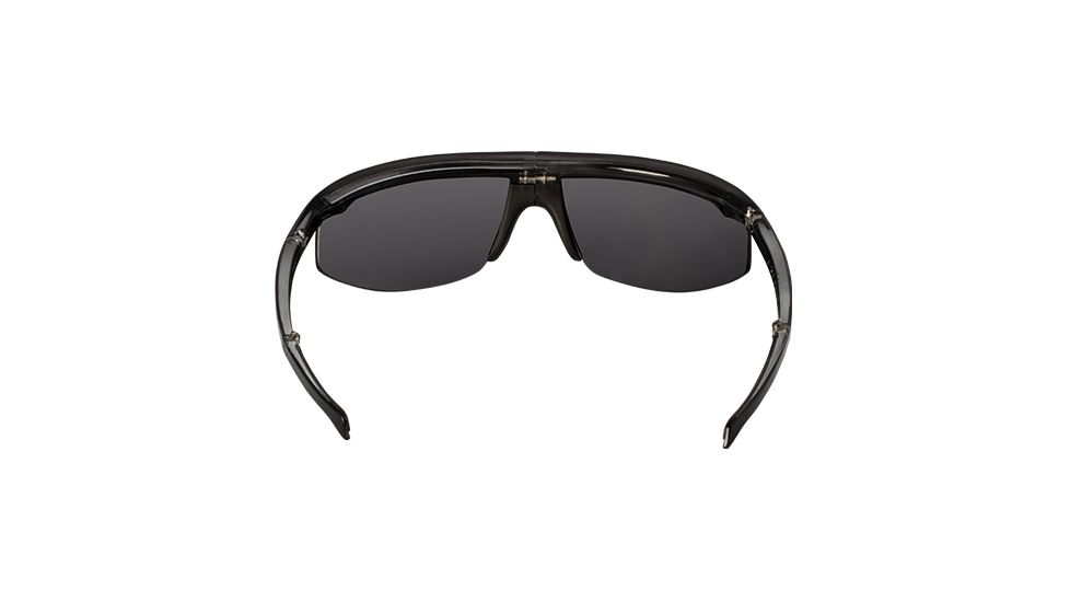 Popticals PopStar Sunglasses, Black Over Crystal Gloss Frame, Gray Lens, Polarized, 040040-BLGP